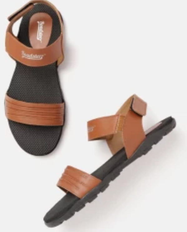Semi flat sandal tan