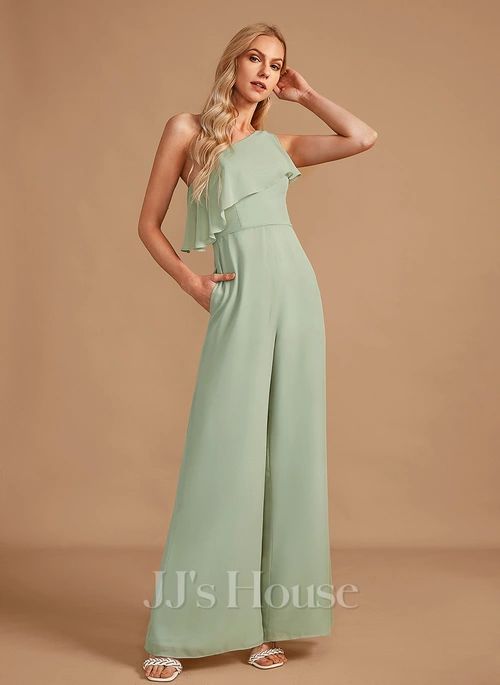 Amazon.com: Women's Summer Sexy Casual One Shoulder Solid Color Strap  Design Slim Pants Petite Jumpsuits for Women (Green, L) : Clothing, Shoes &  Jewelry