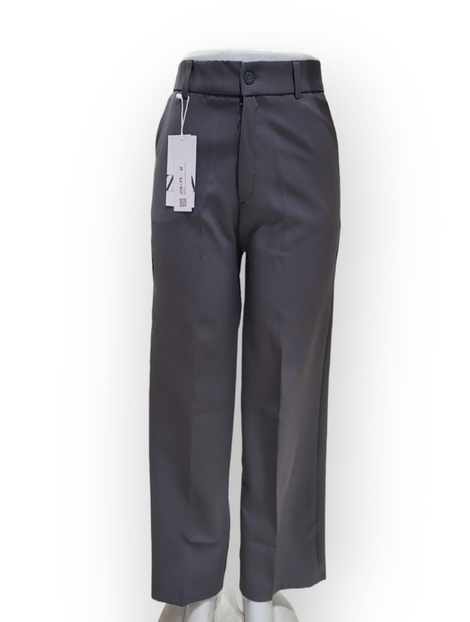 Straight fit korean trouser pant jet black - Cameo Outfits