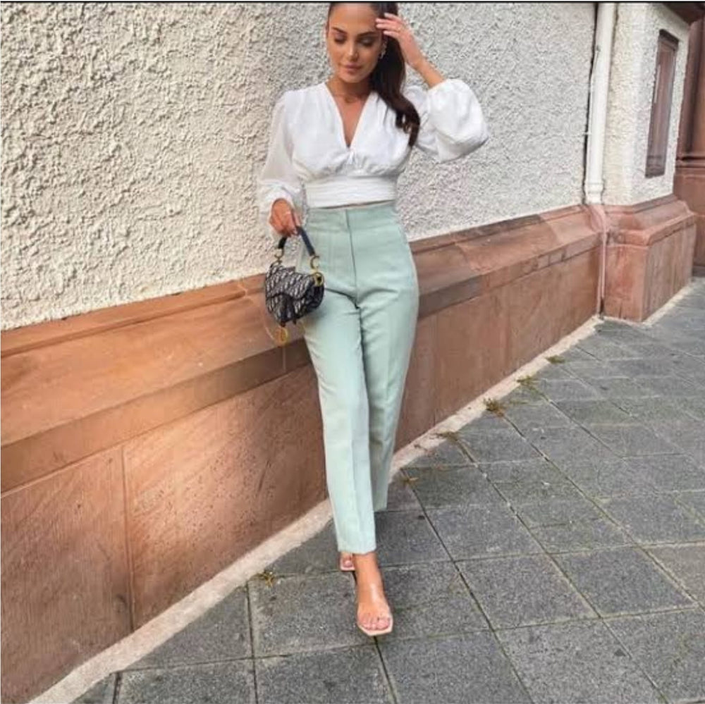 Amazon.com: Women Casual Wide Leg Suit Pants High Waist Solid Color Loose  Stretch Trousers Relaxed Fit All Day Straight Pants (Green, Small) :  Clothing, Shoes & Jewelry