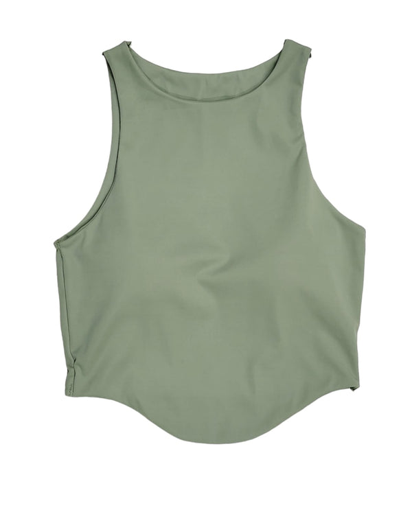 Padded corset top green