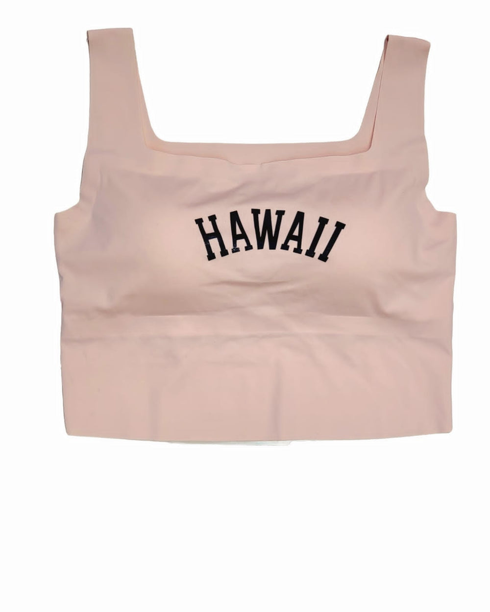 Seamless hawaii print padded gym tank cropp light pink - Cameo Outfits