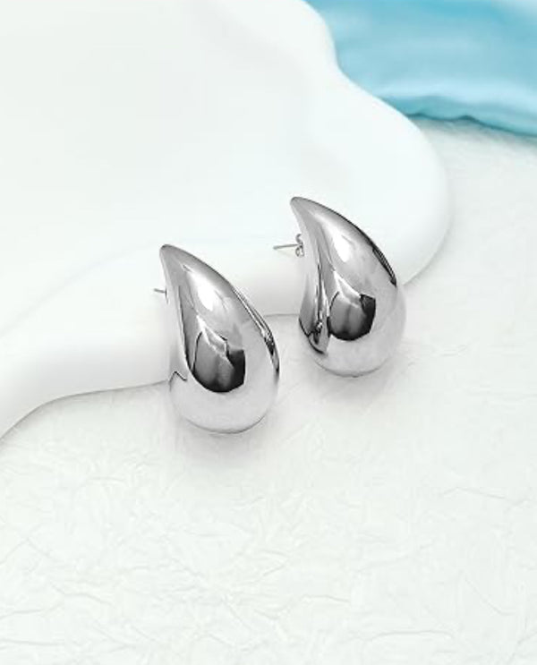 Silver Plated bubble drop stud S