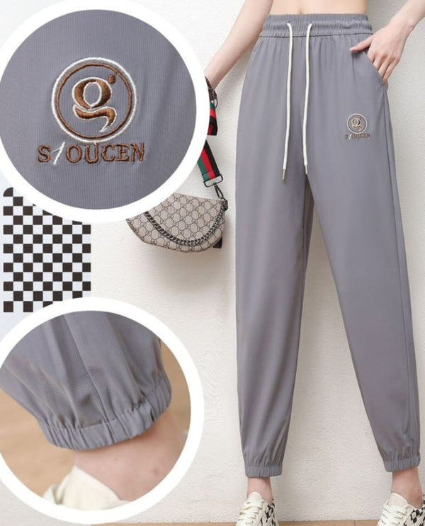 Drawstring detail with pocket gym jogger pant grey