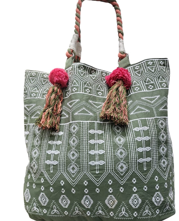 Bohemian large carry tote