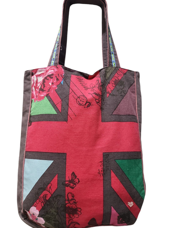 Printed Corduroy shopper Tote