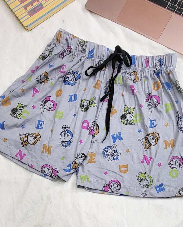 Night wear pj shorts abcd doraemon