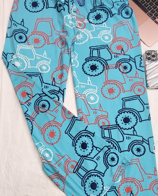 Night wear adjustable waist full pj pajama tractor