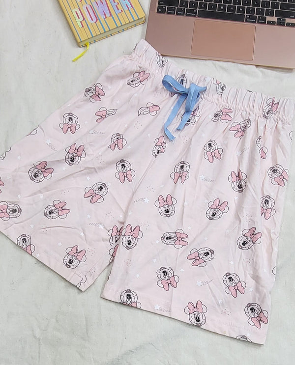 Night wear pj shorts minnie