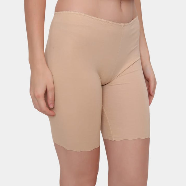 Seamless wave detail cycling shorts skin