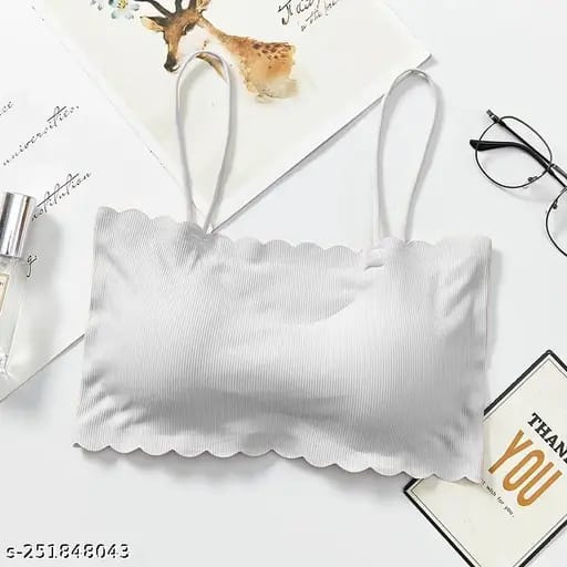 Scalloped details cami tube white