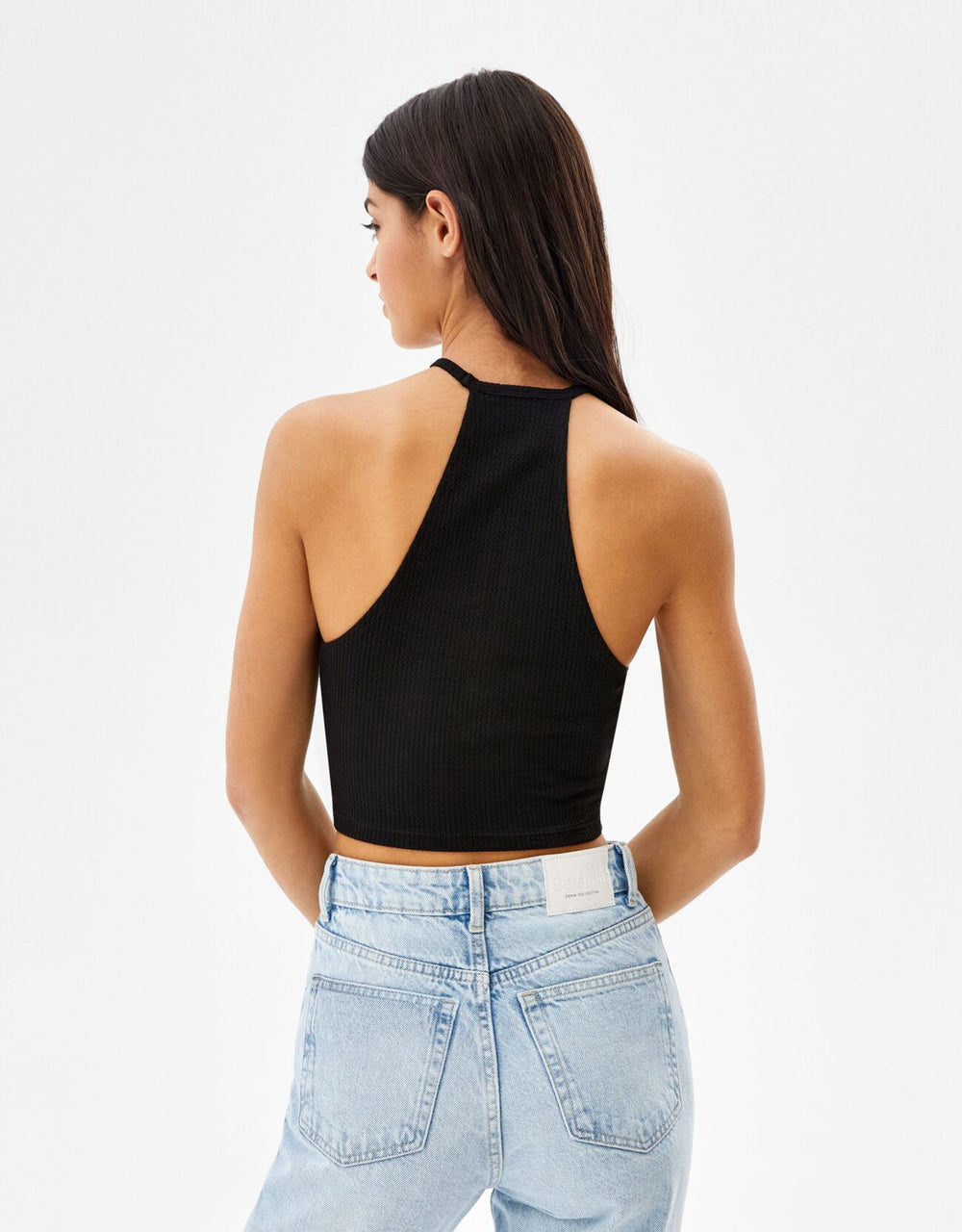 Crop top with gathered front  Bershka #newin #new #in #bershka