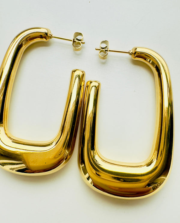 18K Gold Plated Daily wear X LARGE hoops