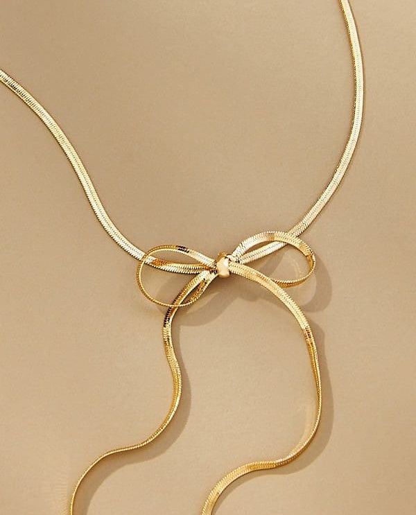 18K Gold plated Jiho Bow necklace