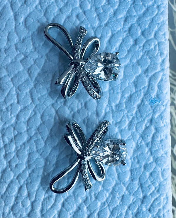 Bow dreams CZ anti tarnish earings S