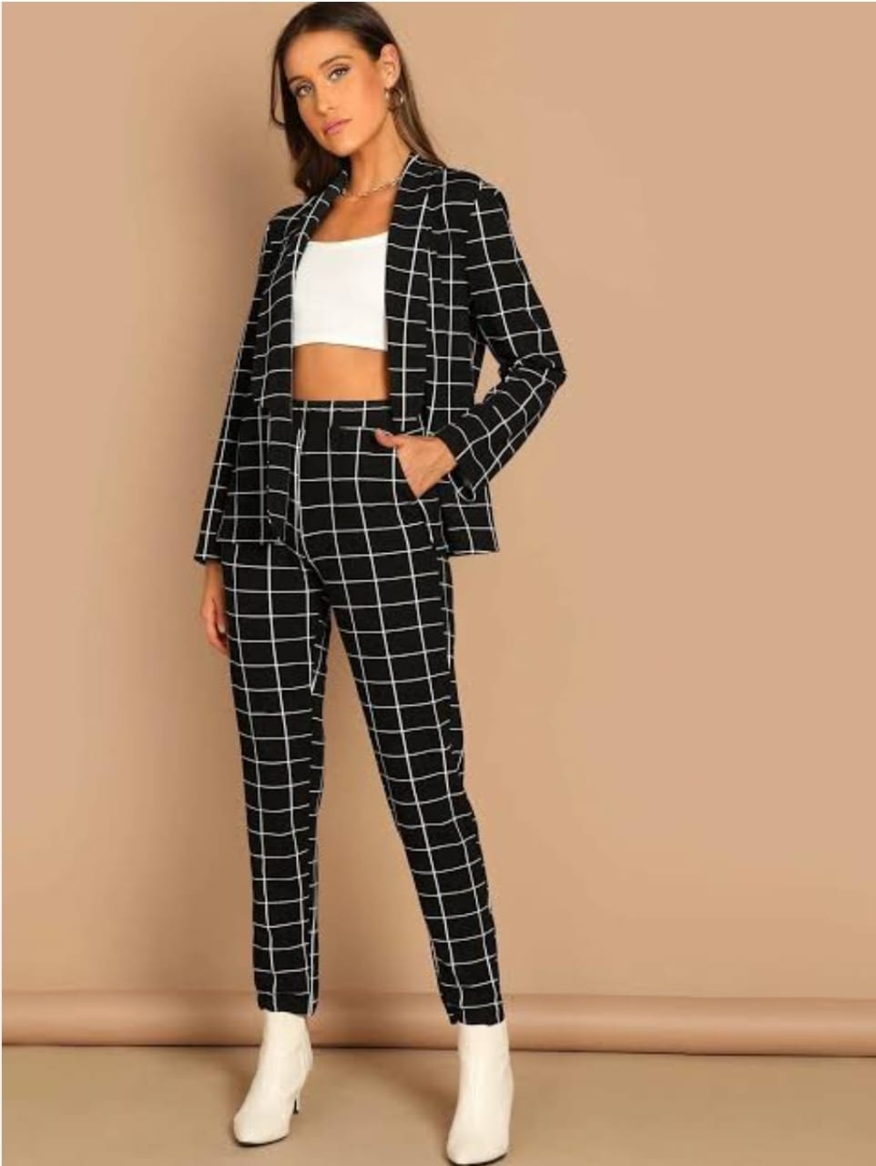 Buy Ivory Cotton Slub Satin Printed Abstract Lapel Blazer And Pant Set For  Women by Kanelle Online at Aza Fashions.